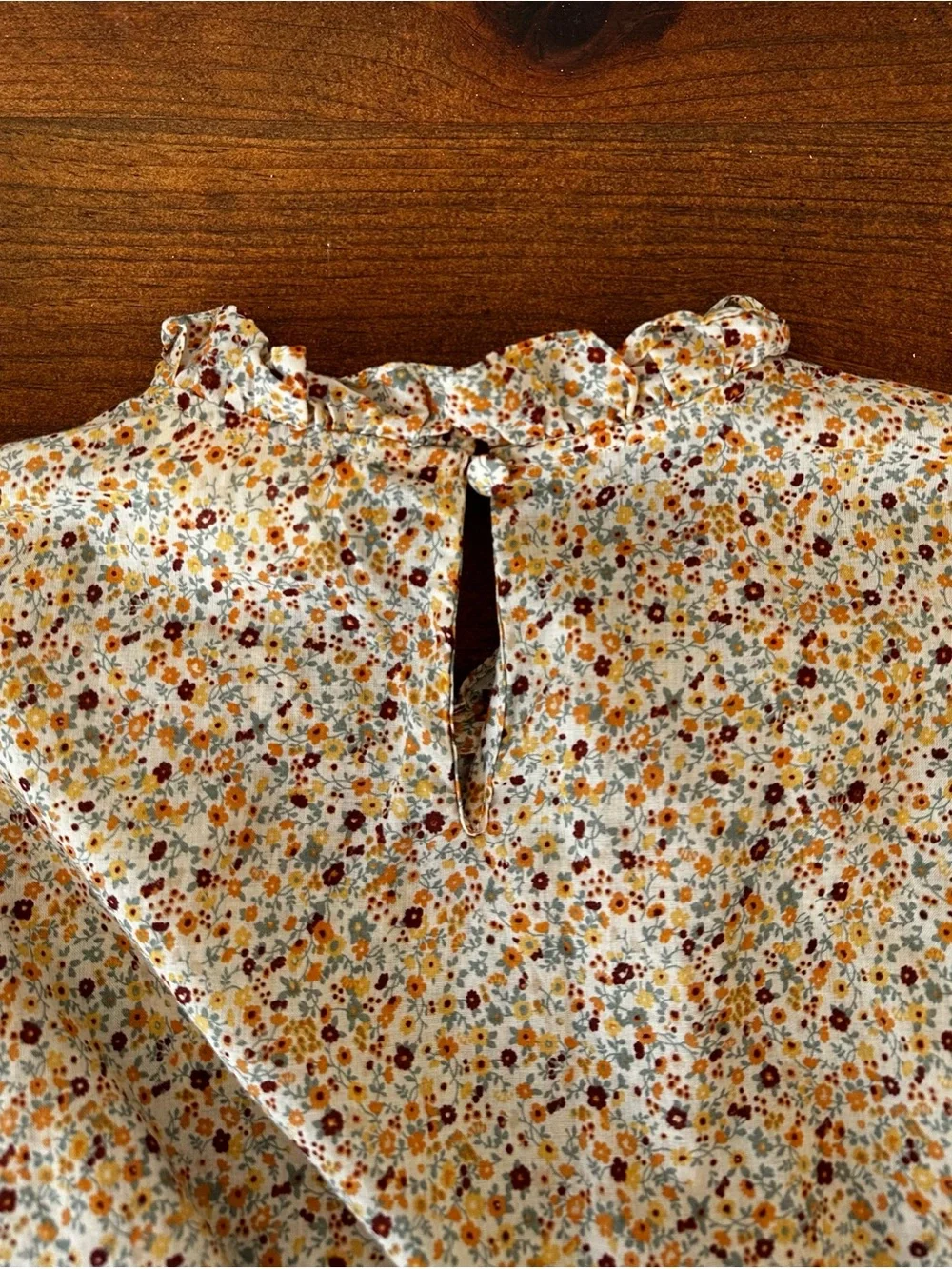 SEZANE Multicolored Floral Ruffle High-Neck Blouse - Picture 7 of 10